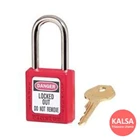 Master Lock  410RED RED Keyed Different Safety Padlock Zenex Thermoplastic 1
