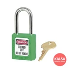 Master Lock 410GRN Green Keyed Different Safety Padlock Zenex Thermoplastic 1