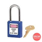 Master Lock 410BLU Blue Keyed Different Safety Padlock Zenex Thermoplastic 1
