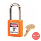 Master Lock 410ORJ Orange Keyed Different Safety Padlock Zenex Thermoplastic 1