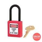 Master Lock 406RED RED Keyed Different Safety Padlock Zenex Thermoplastic 1