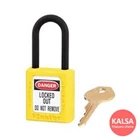 Master Lock 406YLW Yellow Keyed Different Safety Padlock Zenex Thermoplastic 1