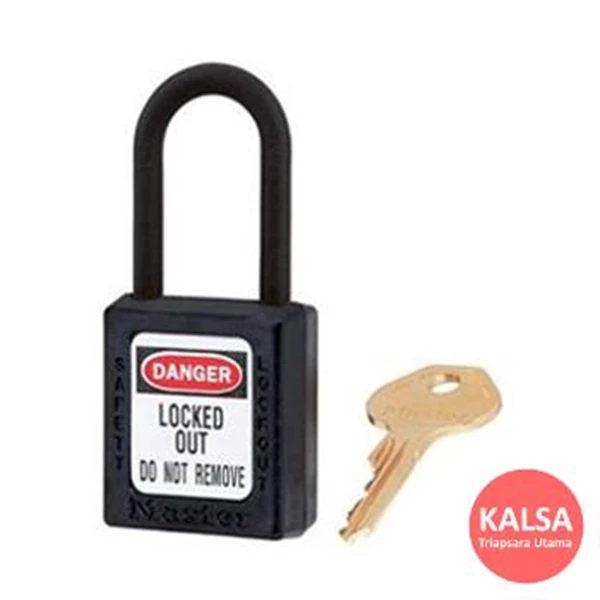 Master Lock 406BLK Black Keyed Different Safety Padlock Zenex Thermoplastic