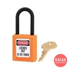 Master Lock 406ORJ Orange Keyed Different Safety Padlock Zenex Thermoplastic 1