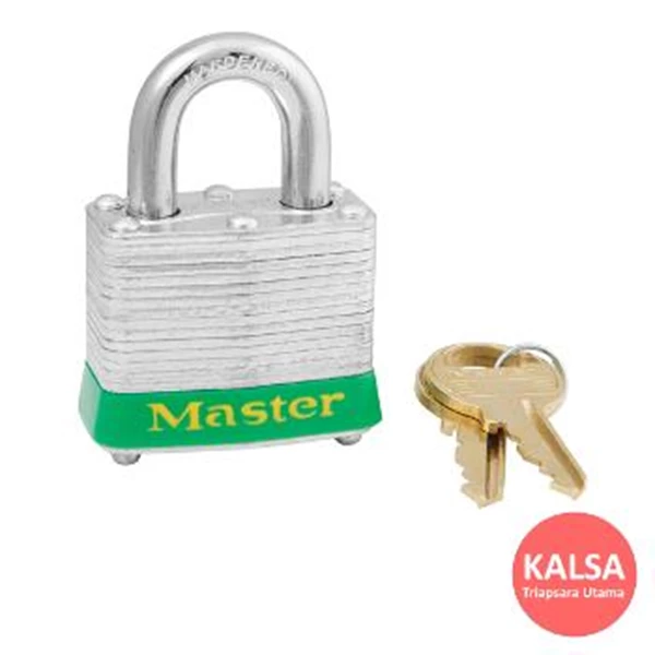 Master Lock 3MKGRN Master Keyed Steel Safety Padlocks