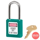 Master Lock 410TEAL Keyed Different Safety Padlock Zenex Thermoplastic 1