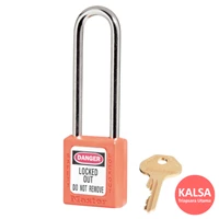 Master Lock 410LTORJ Orange Keyed Different Safety Padlock Zenex Thermoplastic