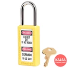 Master Lock 411YLW Yellow Keyed Different Safety Padlock Zenex Thermoplastic 1